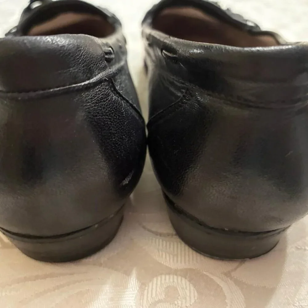 Bally Black Leather Tassel Loafers - 6.5M